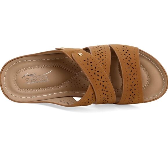 Shibever Bohemian Hollow Out Slip On Wedge Platform Sandals/slides - Picture 10 of 13